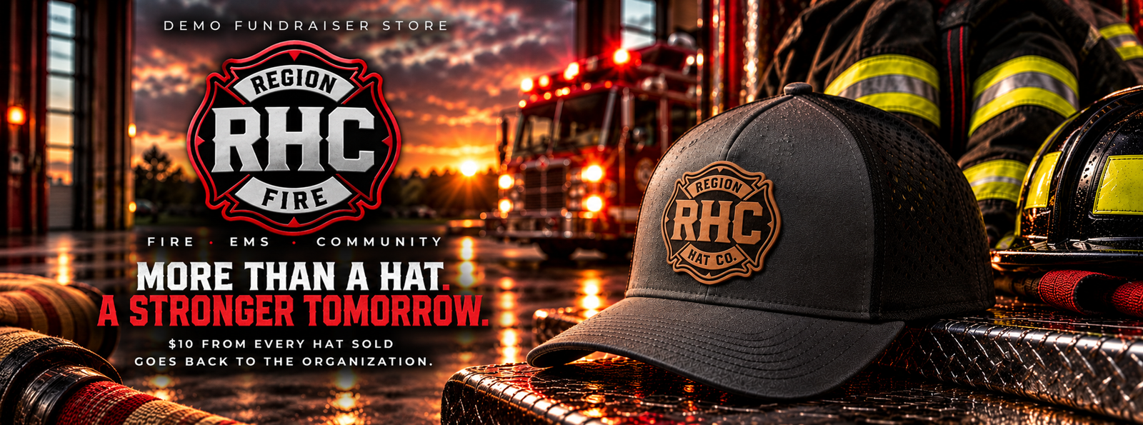 RHC Fire fundraiser hat