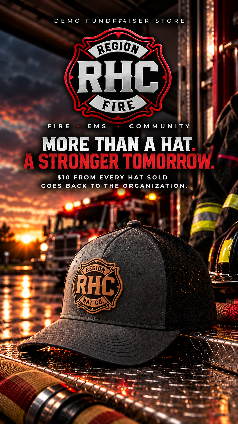 RHC Fire fundraiser hat
