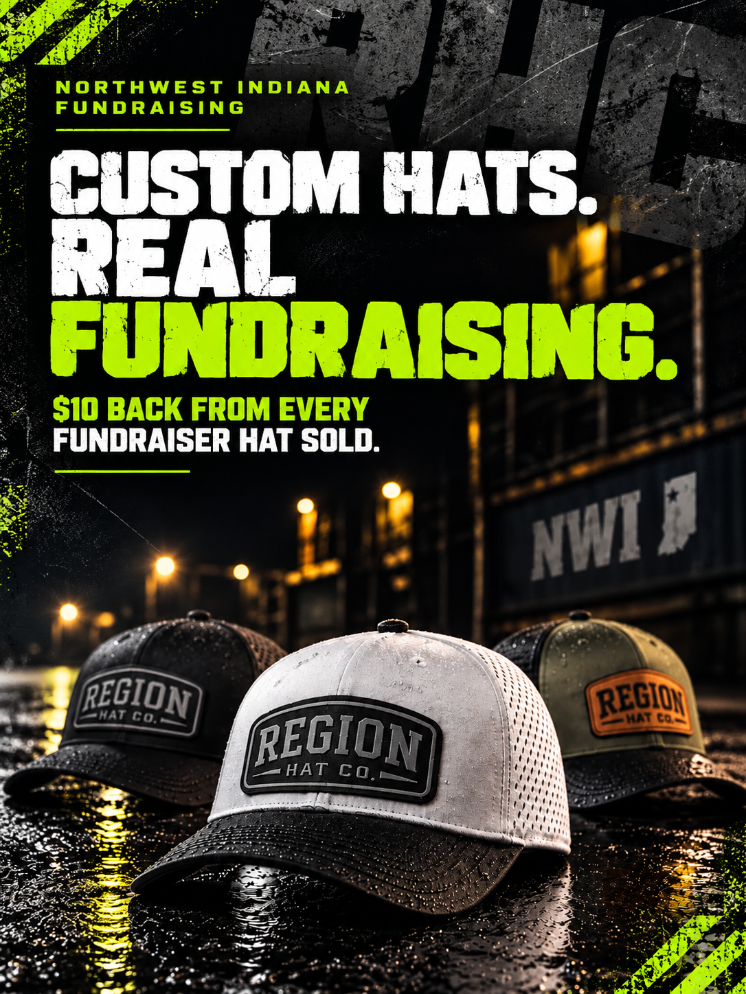 Region Hat Co. custom hat fundraising in Northwest Indiana
